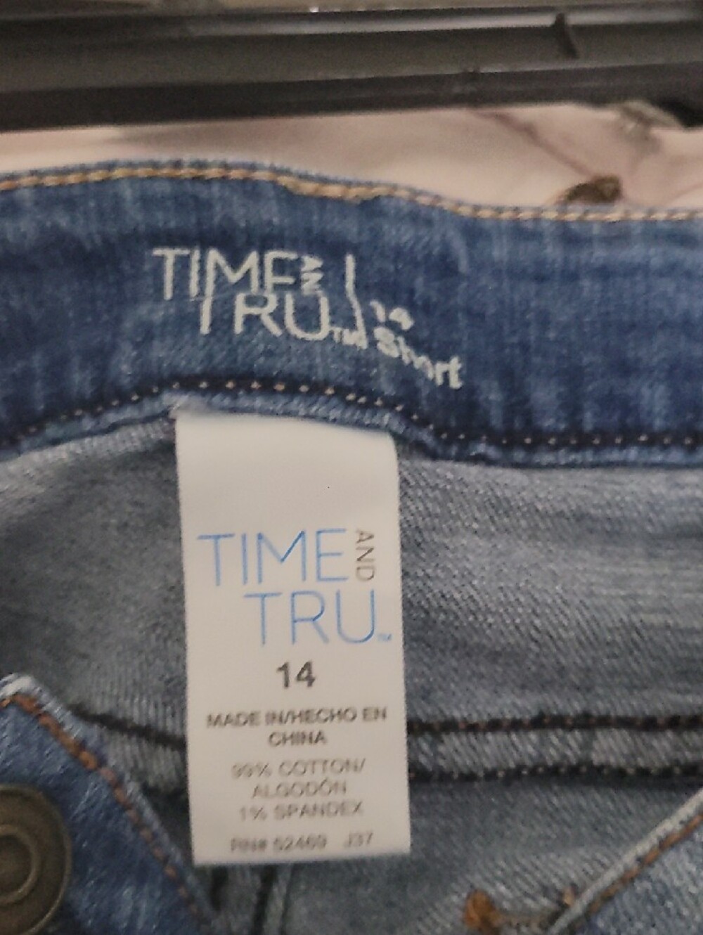 Time and Tru Distressed Light Blue Denim Cutoff Shorts - Picture 2 of 3